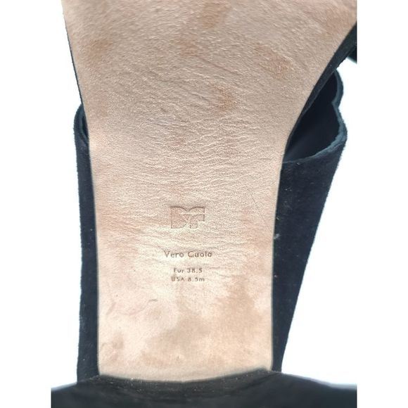 Diane Von Furstenberg Suede Triangle Heels [B17] - Picture 9 of 10